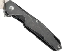 Couteau pliant Herbertz 533312 manche style épuré en titane noir 12,3cm