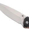 Couteau pliant Herbertz 568411 manche ajouré en alu noir / plaquette inox bronze 11,5cm