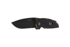 Couteau pliant Herbertz 584612 manche avec index cranté stonewashed sombre tout inox 12cm