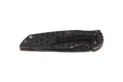 Couteau pliant Herbertz 584612 manche avec index cranté stonewashed sombre tout inox 12cm