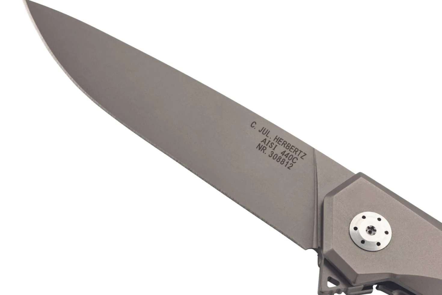 Couteau pliant Herbertz 308812 manche en titane gris 12cm