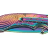 Couteau pliant Herbertz 577910 manche en acier inox avec revêtement titane arc-en-ciel 10cm