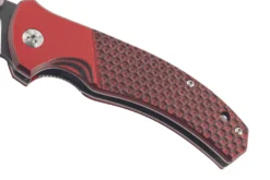 Couteau pliant Herbertz 589412 manche en G10 rouge texture antidérapante 11,7cm + étui