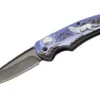 Couteau pliant Herbertz 587712 manche aluminium décoration 3D motif loup 11,5cm