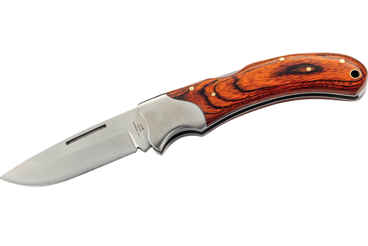 Couteau pliant Herbertz 591312 manche pakkawood orange 11,5cm