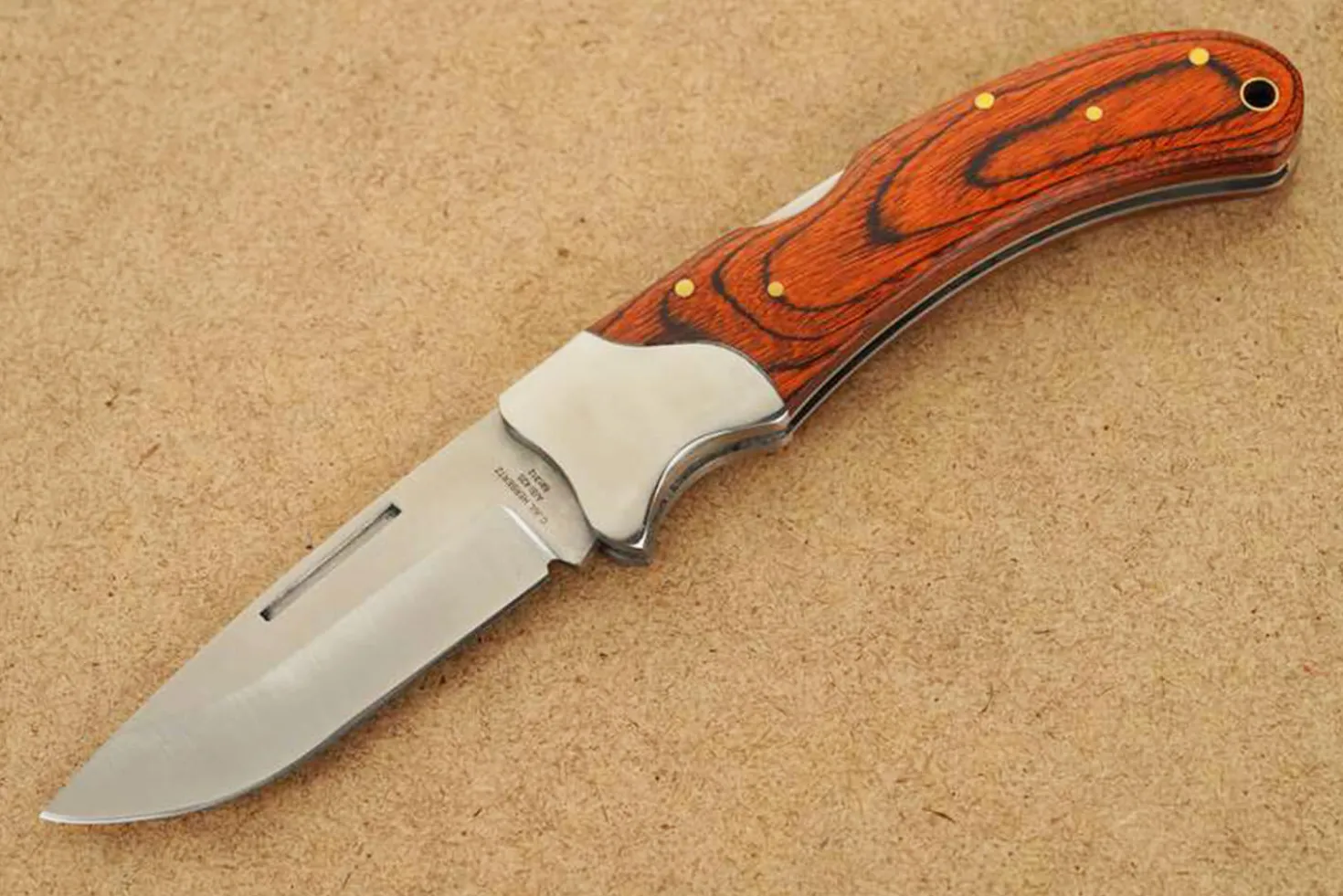 Couteau pliant Herbertz 591312 manche pakkawood orange 11,5cm