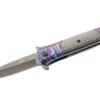 Couteau pliant Herbertz 590912 manche inox imprimé multicolore 11,5cm + étui