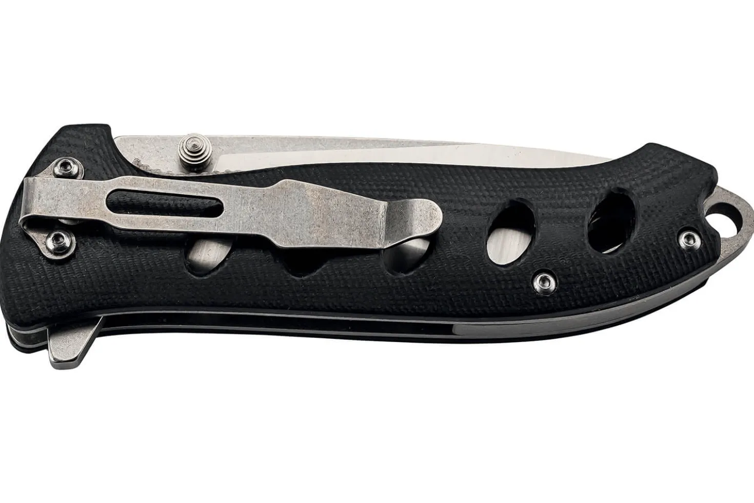 Couteau pliant Herbertz 309612 manche en G10 noir léger et ajouré 12cm