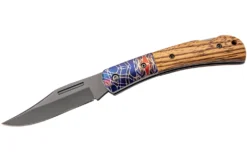 Couteau pliant Herbertz 595511 revêtement titane manche zebrawood à motif 11cm