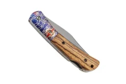 Couteau pliant Herbertz 595511 revêtement titane manche zebrawood à motif 11cm