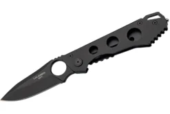 Couteau pliant Herbertz 587510 tout inox revêtement noir manche 10cm