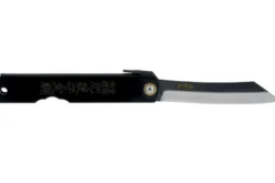 Couteau pliant Higonokami luxe 16.N acier carbone manche laiton noir 10cm
