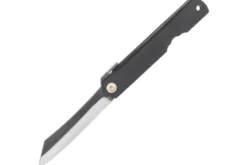Couteau pliant Higonokami luxe 16.N acier carbone manche laiton noir 10cm