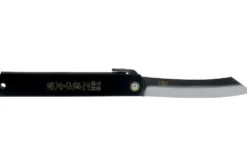 Couteau pliant Higonokami luxe 17.N acier carbone manche laiton noir 12cm