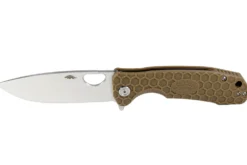 Couteau pliant Honey Badger Flipper D2 Large 01HO029 manche nylon / fibres de verre tan 11,7cm