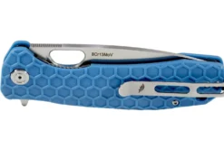 Couteau pliant Honey Badger Flipper Large 01HO040 manche nylon / fibres de verre bleu 11,7cm