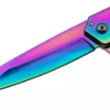 Couteau pliant Kershaw Misdirect KS.1365RBW manche en acier inoxydable rainbow 10,1cm