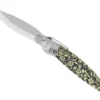 Couteau pliant K2.18M manche acier décor imprimé 3D floral 11,5cm