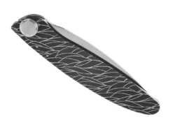 Couteau pliant K2.01M manche olivier et acier décor plumes 11,5cm