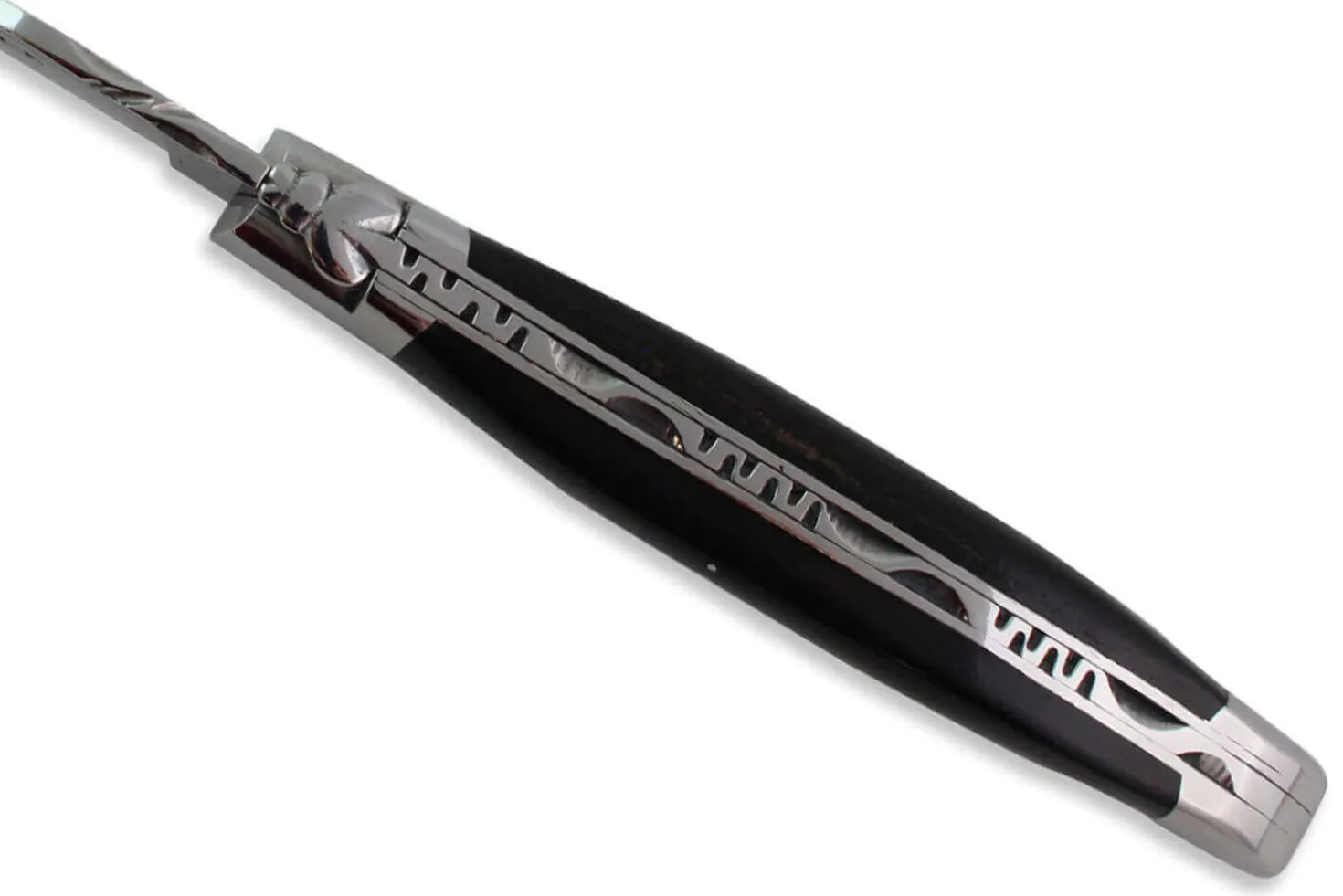 Couteau pliant Laguiole en Aubrac en ébène manche 12cm
