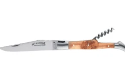 Couteau pliant Laguiole GILLES 8612 manche genévrier 12cm avec tire-bouchon