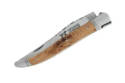 Couteau pliant Laguiole LE FIDELE acier Sandvik manche bois de genévrier 12cm