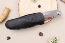 Couteau pliant Le Coq Français Napoléon Ier artisanal manche bois de violette 11,5cm + étui
