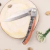 Couteau pliant Le Coq Français Forêt artisanal manche bois de violette 11,5cm + étui