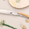 Couteau pliant Le Coq Français Nautic artisanal manche bois d'olivier 11,5cm + étui