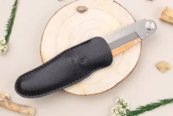 Couteau pliant Le Coq Français Nautic artisanal manche bois d'olivier 11,5cm + étui