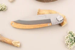 Couteau pliant Le Coq Français Nautic artisanal manche bois d'olivier 11,5cm + étui