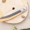 Couteau pliant Le Coq Français Louis XIV artisanal manche bois d'olivier 11,5cm + étui