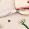 Couteau pliant Le Coq Français Safari Red Heart artisanal manche bois rouge 11,5cm + étui