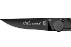 Couteau pliant Le Thiers Liner Lock Claude Dozorme acier noir corne claire 10,5cm