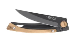 Couteau pliant Le Thiers Liner Lock Claude Dozorme acier noir bois d'olivier 10,5cm