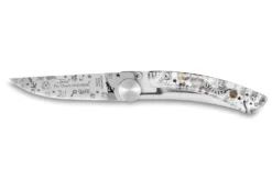 Couteau pliant Le Thiers Liner Lock Claude Dozorme décor old school 10,5cm