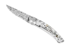 Couteau pliant Le Thiers Liner Lock Claude Dozorme décor old school 10,5cm