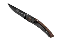 Couteau pliant Le Thiers Liner Lock Claude Dozorme acier noir bois de vallernia 10,5cm