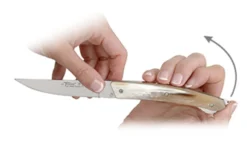Couteau pliant Le Thiers Verrou Claude Dozorme manche corne claire 12cm