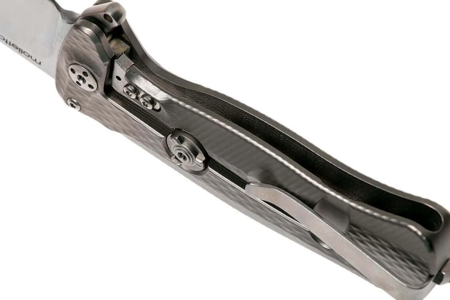 Couteau pliant LionSteel SR22 manche titanium 10cm pic brise-vitre