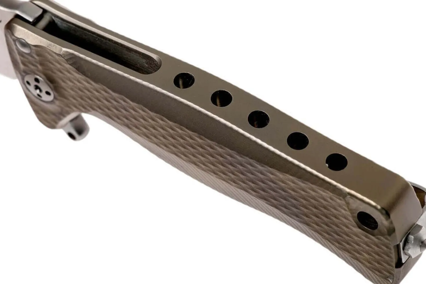 Couteau pliant LionSteel SR22 manche titanium 10cm pic brise-vitre