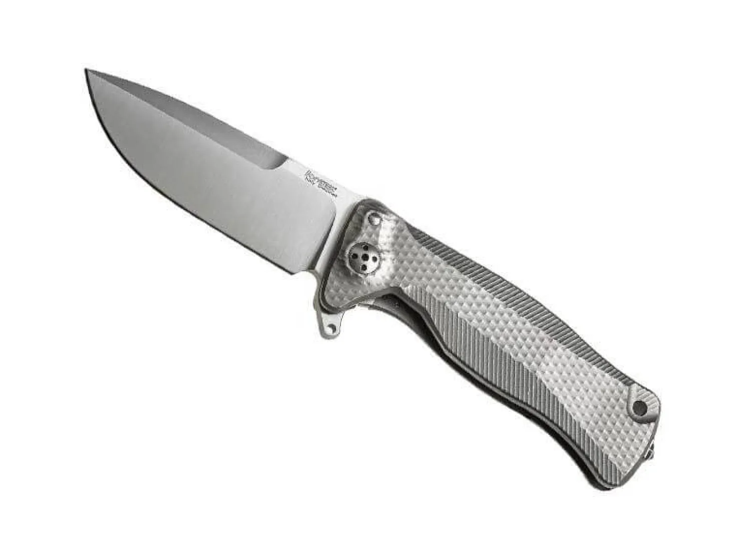 Couteau pliant LionSteel SR11 manche titanium 12cm pic brise-vitre + étui cuir