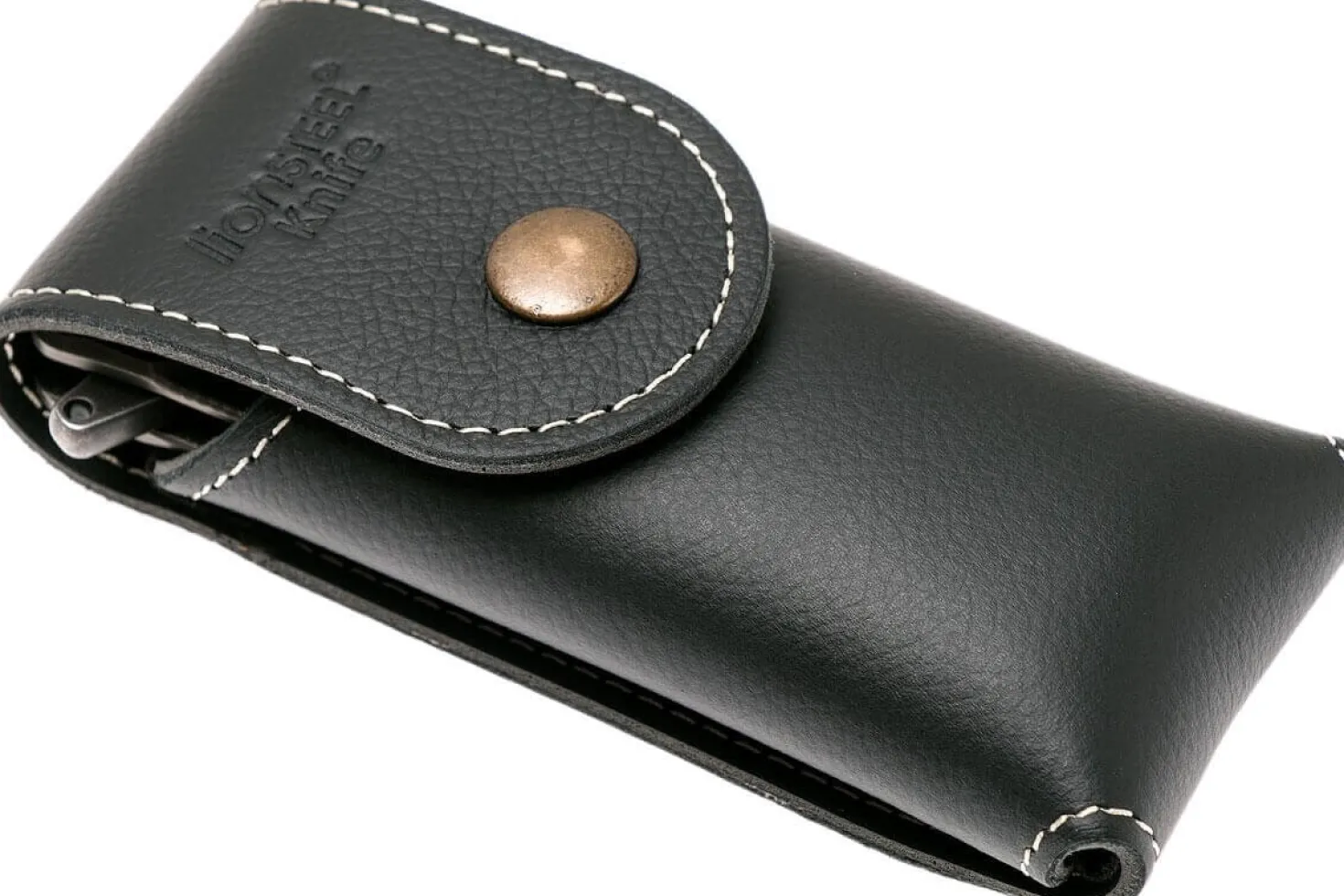Couteau pliant LionSteel SR11 manche titanium 12cm pic brise-vitre + étui cuir