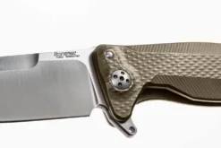 Couteau pliant LionSteel SR11 manche titanium 12cm pic brise-vitre + étui cuir