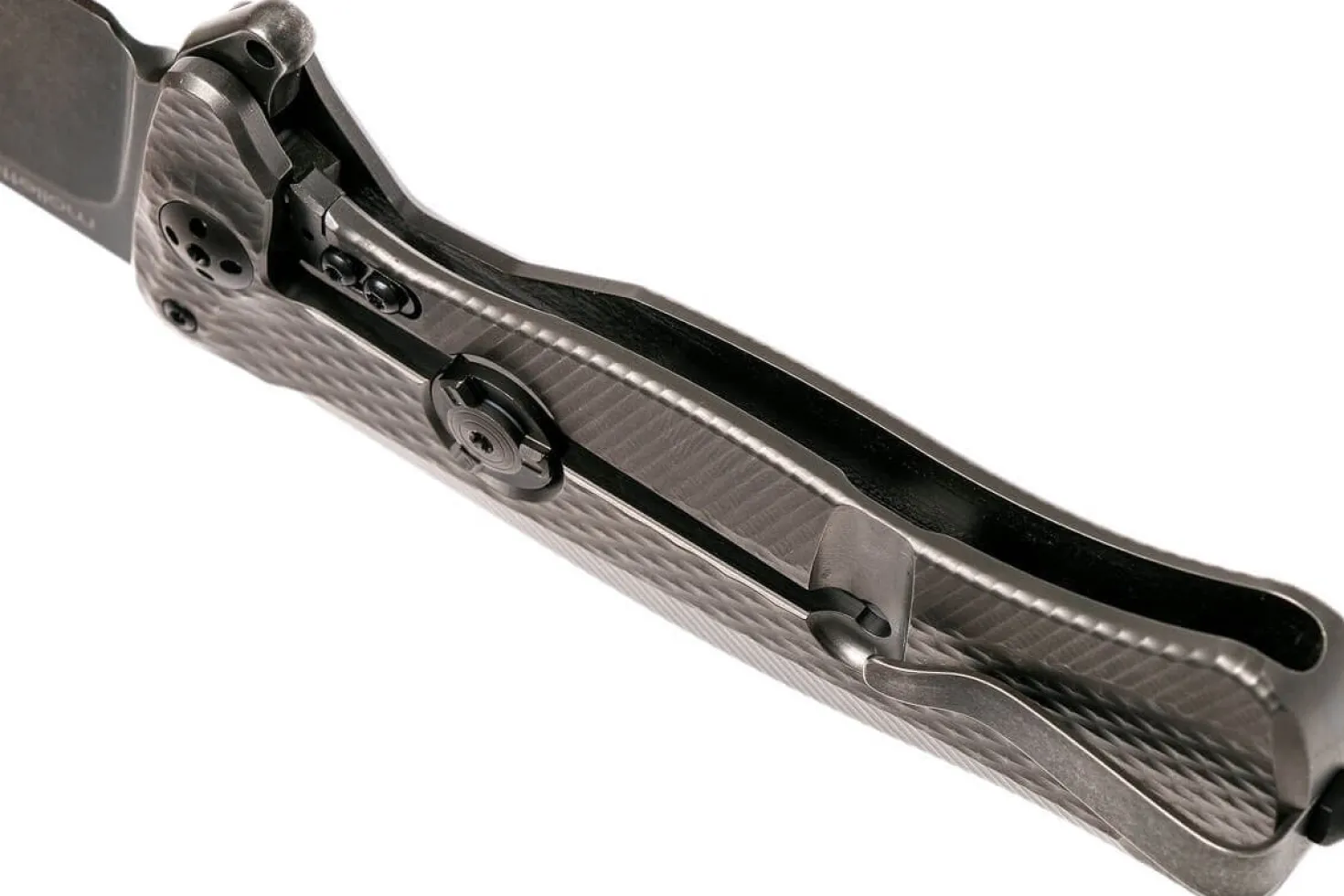 Couteau pliant LionSteel SR11 manche titanium 12cm pic brise-vitre + étui cuir