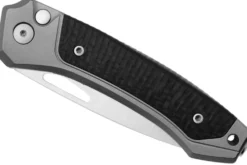 Couteau pliant LionSteel Twain TW-GYCF manche 10,5cm en titanium gris et fibres de carbone