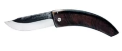 Couteau pliant Lo Pastre carbone semi-brut manche corne de chèvre 12cm