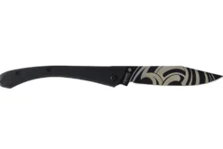 Couteau pliant LUG C63LTB2LI Tatoo noir manche en G10 et acier noir 12cm avec clip