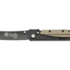 Couteau pliant LUG Higo Titanium LUSP3THBD manche en acier et G10 désert et noir 11cm