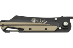Couteau pliant LUG Higo Titanium LUSP3THBD manche en acier et G10 désert et noir 11cm